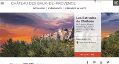 Desktop Screenshot of chateau-baux-provence.com